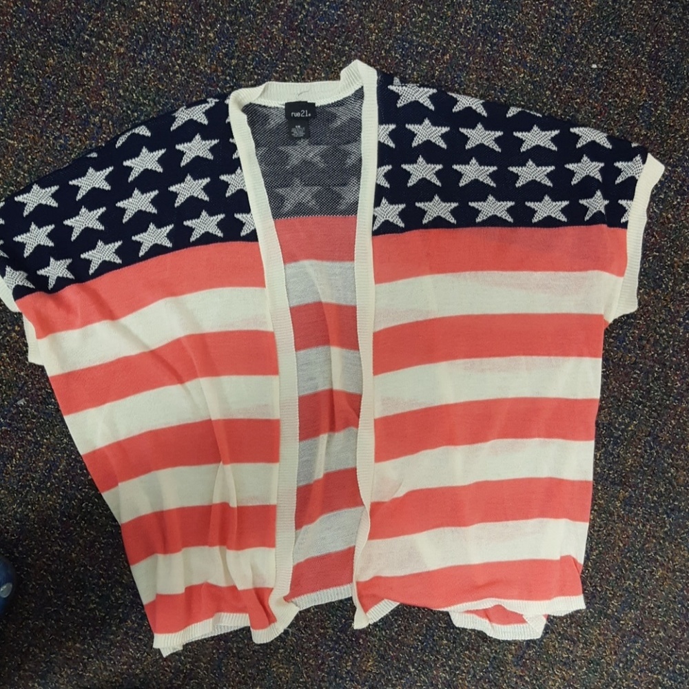 Size S/M Rue 21 American flag cardi!